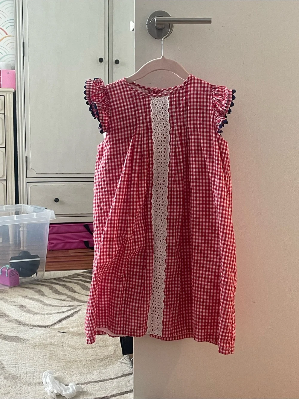 Proper Peony Red Gingham Dress